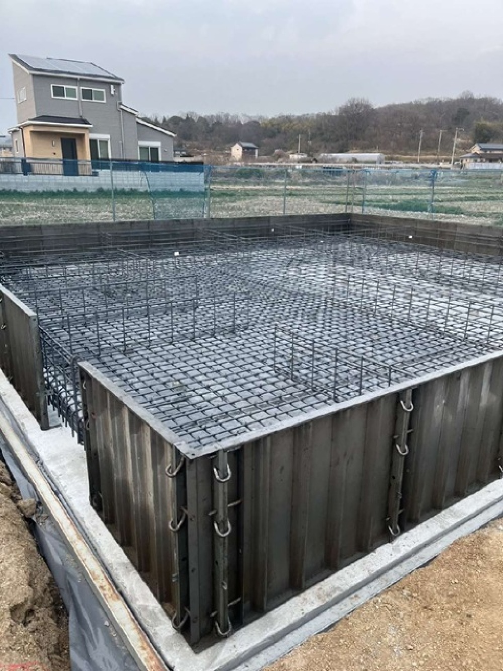 型枠、配筋施工