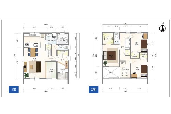 2階建て・南入りプラン